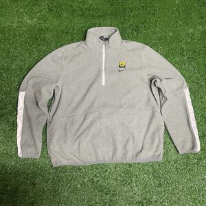 Nike Women’s Iowa Hawkeyes Quarter‑Zip Fleece – Large – Gray Athletic Pullover